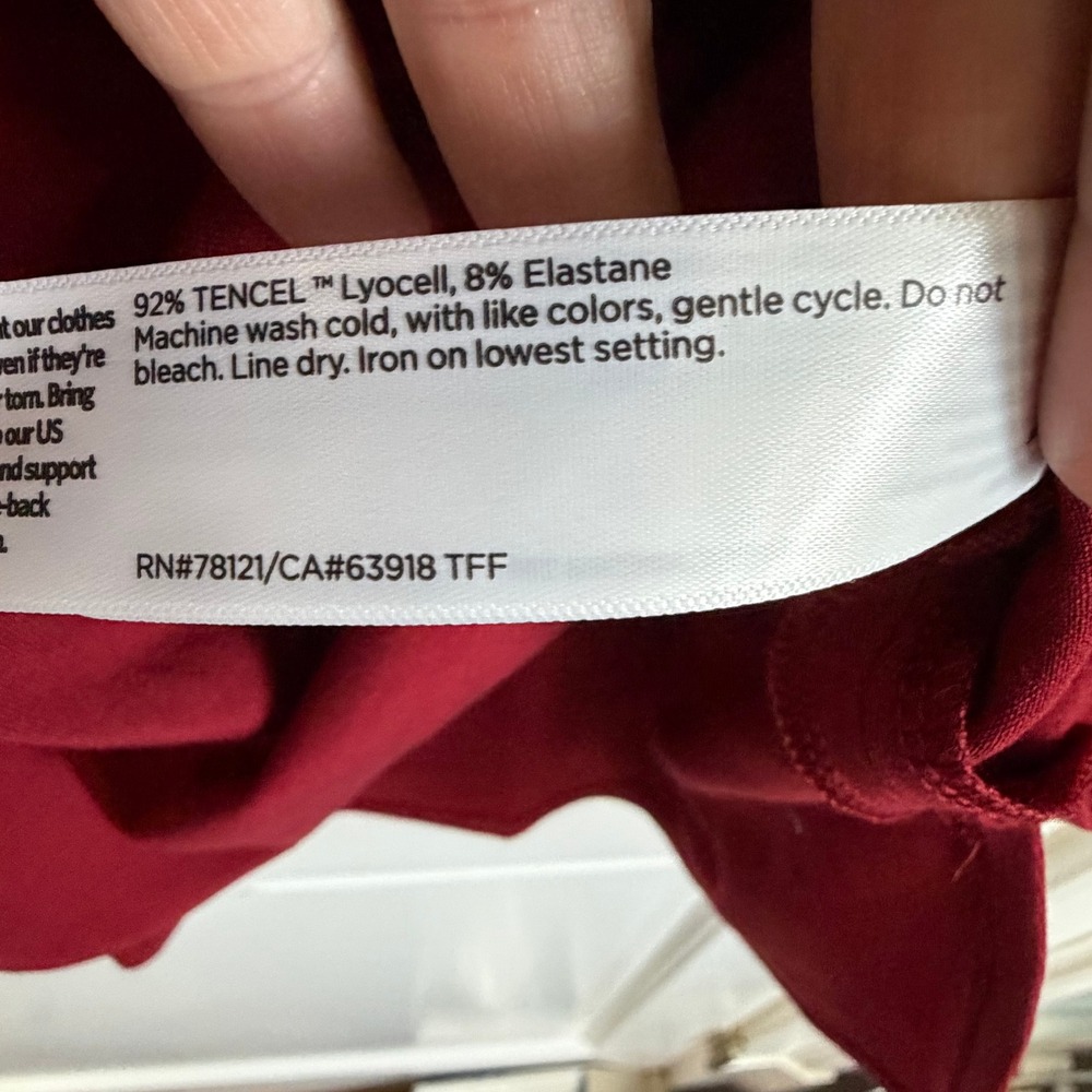 Eileen Fisher Crew Neck Tunic Womens Large Red - Picture 3 of 9